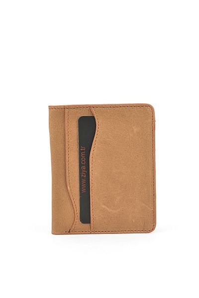 Ziya , Unisex Γνήσιο Δερμάτινο Θήκη Κάρτας 1539852Z02 Καφέ