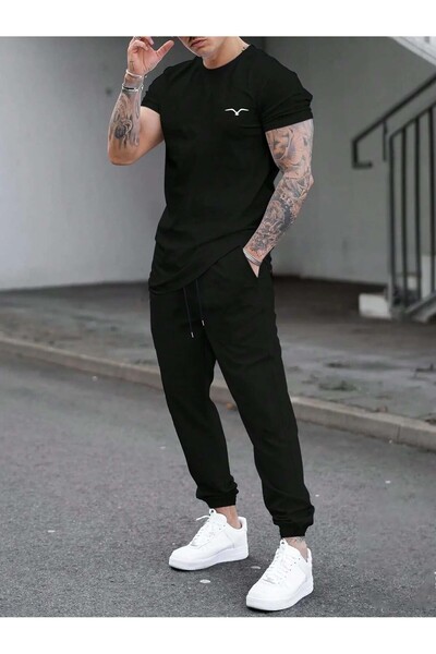 Trend Sizde Set de trening unisex cu imprimeu pescăruș, sus și jos