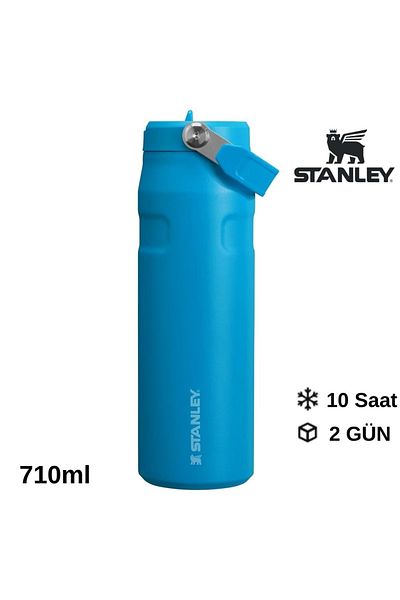 Stanley The Iceflow Flip Straw Thermos Cup with Straw 0.70 Lt Flask Blue