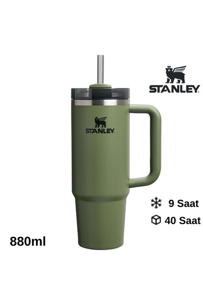 Stanley Quencher H2.O FlowState™ Tumbler Pipetli Termos 0.8L Pipetli Matara HAKİ