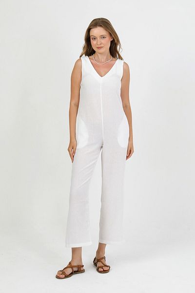 TANISA Zomeria Suzi Linen Jumpsuit Tns-4448