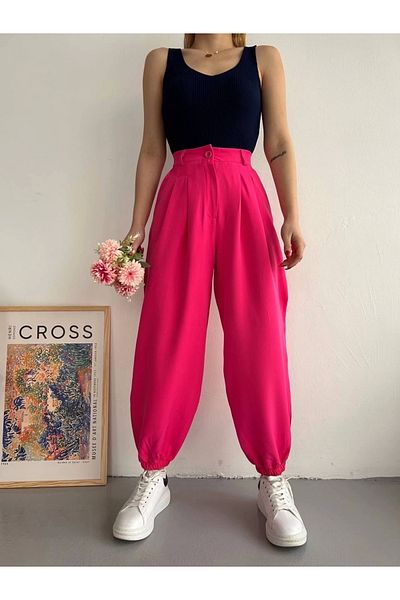 ufukmoda Baggy Pants Fuchsia S23202