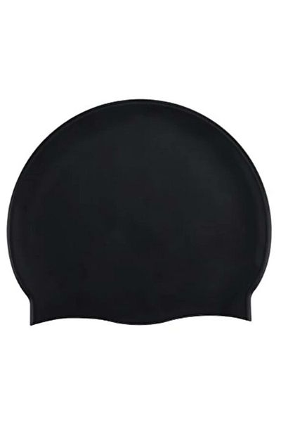 VERTEX Silicone Swimming Cap Deluxe Swimming Pool and Sea Cap Black