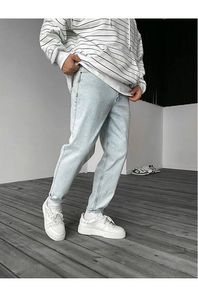 XPUPPETWEAR Men's Light Ice Blue Boyfriend Jeans