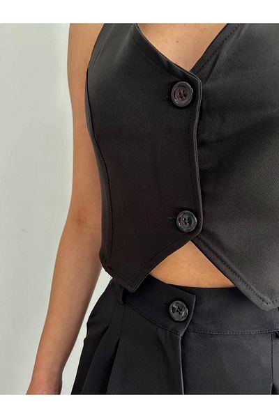 ufukmoda Palazzo Pants Black S23211