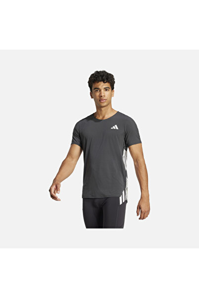 adidas Adizero 3-Stripes Running Short-Sleeve Erkek Tişört