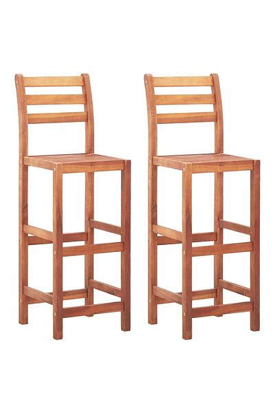 vidaxl Bar Chairs 2 pcs Solid Acacia Wood