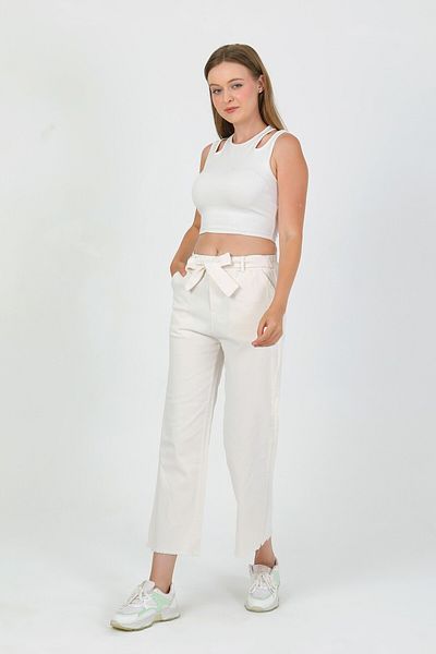 TANISA Zanosa High Waist Gabardine Casual Trousers Tns-4449