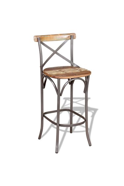 vidaxl Bar Chair Solid Reclaimed Wood