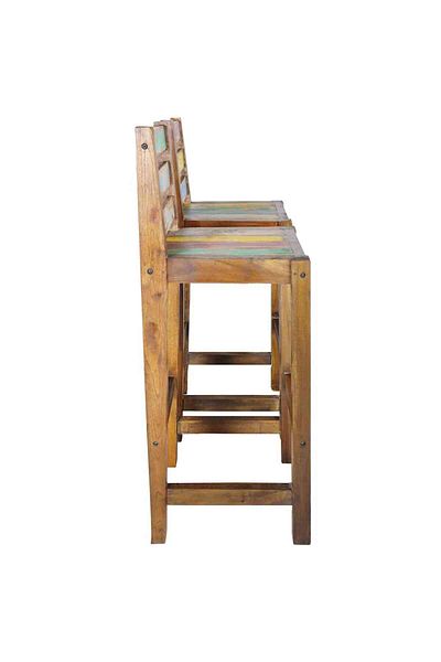 vidaxl Bar Stools 2 pcs Solid Reclaimed Wood