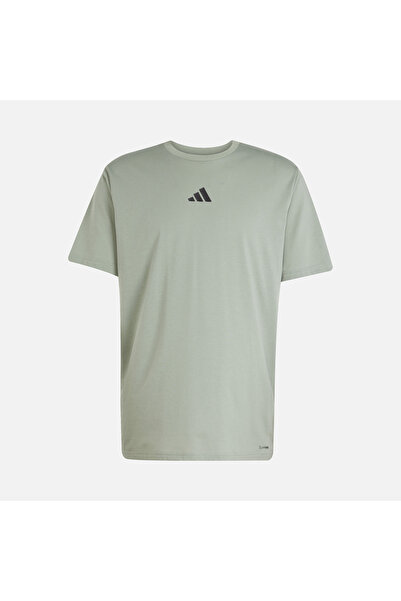 adidas تي شيرت Climacool One Rep At A Time Graphic Erkek Yeşil Antrenman