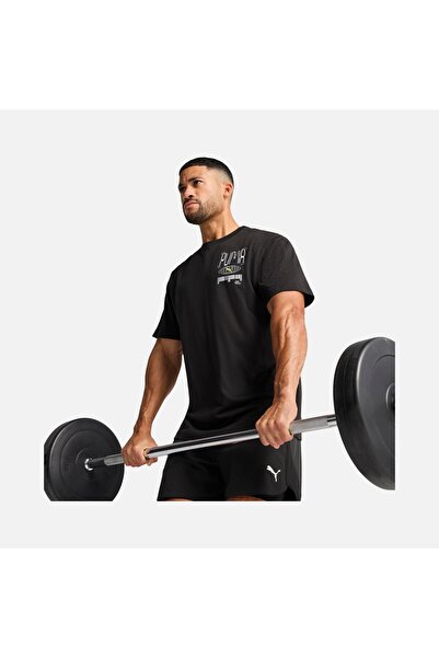 Puma Ανδρικό μαύρο μπλουζάκι Graphics Train 52657001