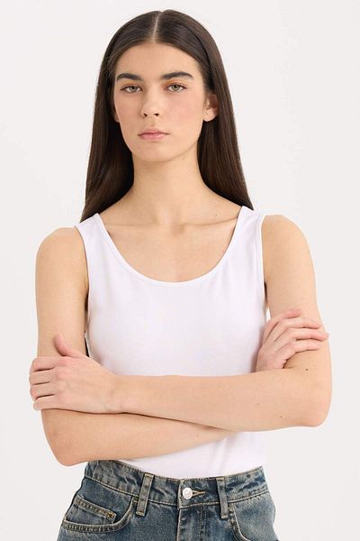 DeFacto Slim Fit Slim Fit Basic Plain Round Neck Undershirt B7432Ax25Sp