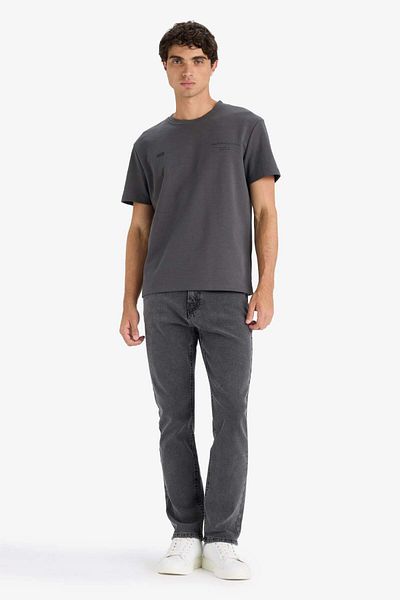 DeFacto Boxy Fit Crew Neck Printed Short Sleeve T-Shirt F8591Ax25Hs