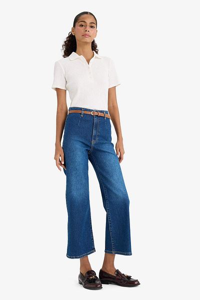 DeFacto Culotte High Waist Ankle Length Jean Pants E9159Ax25Au