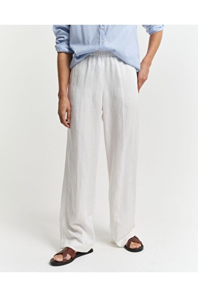 Gant Relaxed Fit Linen Blend Pull-On Pants
