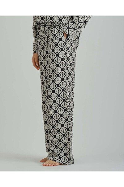 Gant Ramadan Collection – Women's Black Drawstring Printed Pants