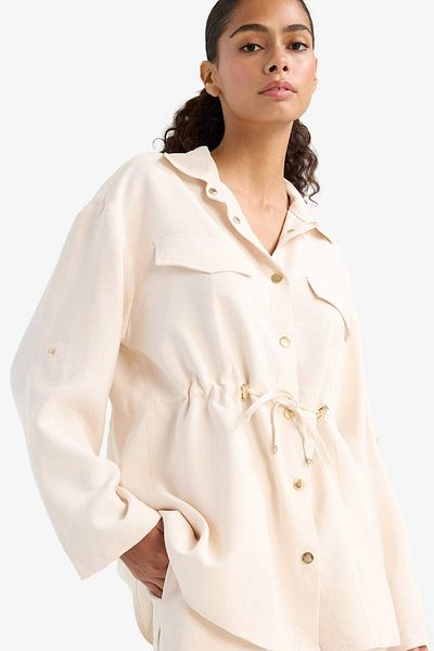 DeFacto Regular Fit Elastic Waist Slim Jacket F6241Ax25Au