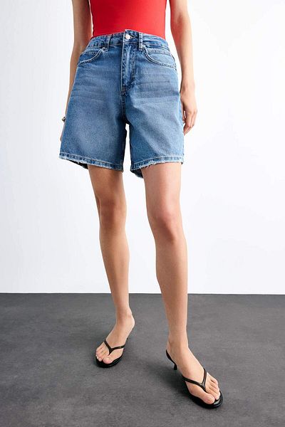 DeFacto Regular Fit Jean Shorts F9562Ax25Sm