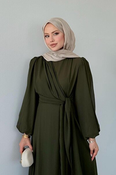 Şulemoda Giyim Φόρεμα İlayda σε χακί χρώμα