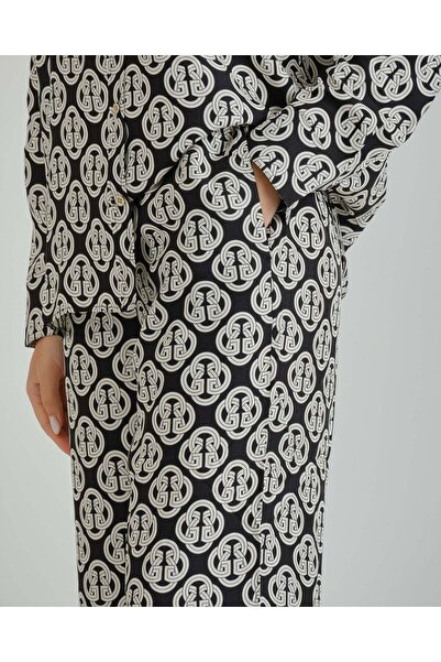 Gant Ramadan Collection – Women's Black Drawstring Printed Pants