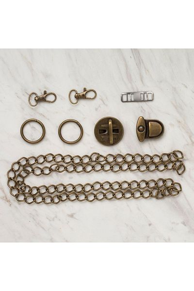 MBB ETİCARET Loren Bag Accessory Set Bronze