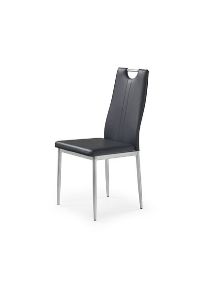 Halmar Modern dining chair, metal frame, -leather upholstery, height 97 cm, black