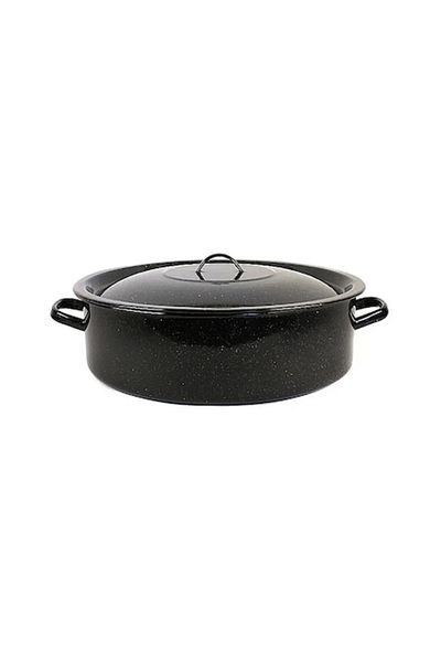 Perfect Home Enameled Pot with Lid 30L Black