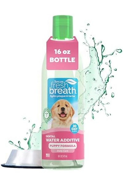 Tropiclean Fresh Breath Puppy Teeth Cleaning - Dental Care Solution for Bad Breath - Oral Care Deodo