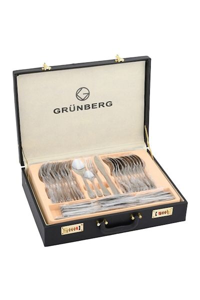OEM Set 71 cutlery pieces for serving meals in an elegant black briefcase with handle