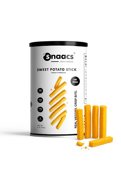 snaacs Crispy Sweet Potato Sticks | Bold, Crunchy & Sweet | Air-Fried Snack - Pack of 4 oz | 113 g