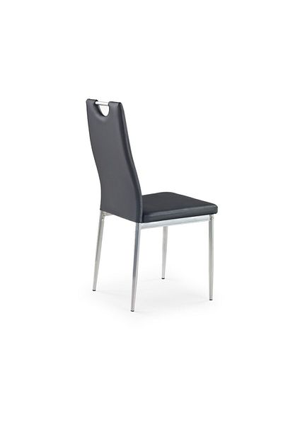 Halmar Modern dining chair, metal frame, -leather upholstery, height 97 cm, black