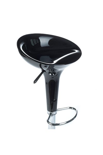 BEAUTY SYSTEM Bar stool, adjustable height 56-80 cm, comfortable footrest, black
