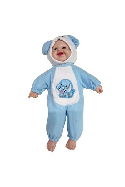 OEM Happy Baby Doll that Prays 'Angel, My Little Angel', 35cm, Light Blue