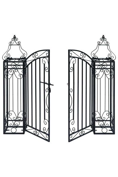 vidaxl Ornamental Garden Gate Wrought Iron 122x20.5x100 cm