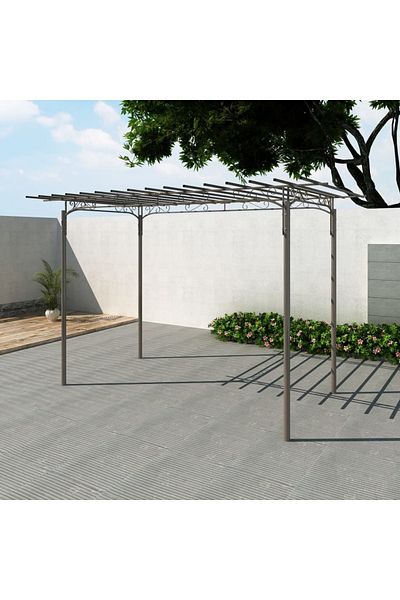 vidaxl Rose Arch Garden Arbor Steel Garden Decoration