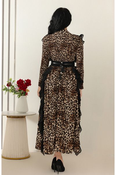 rawayie alyin Nimri dress with fine leather cut
