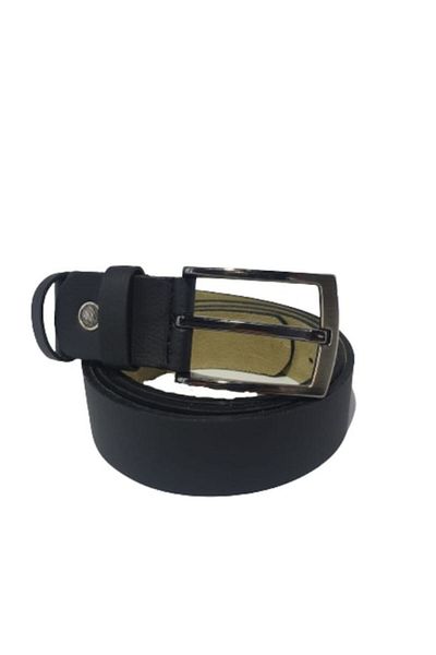 OEM Men's Leather Belt, Matte Black, Width 3.5 cm, M5