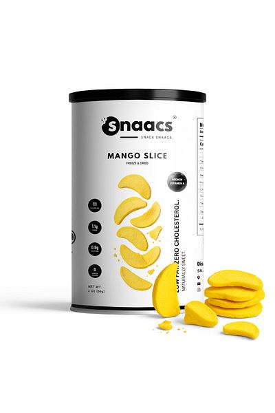snaacs Freeze-Dried Mango Slices | No Added Sugar | Naturally Sweet & Crispy