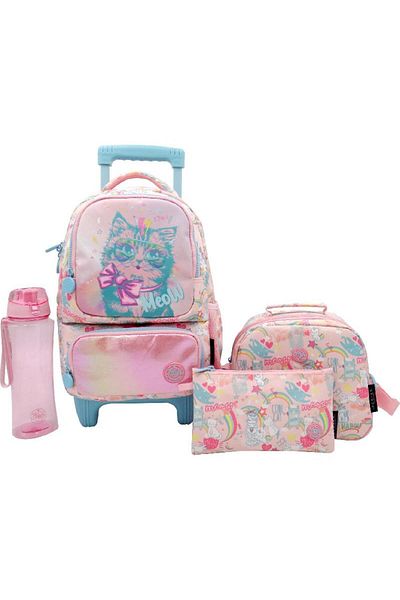 Atrium Cool Cat 4-in-1 Value Set Trolley Bag with Accessories – 14 Inch