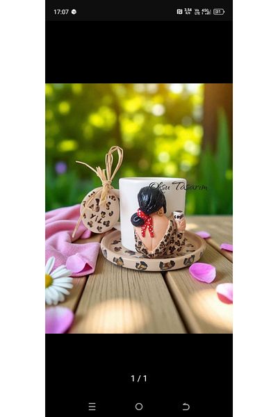 oksukokulutaş Turkish Coffee Cup with Leopard Print