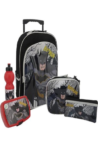 Warner Bros . Batman 5-in-1 Value Set Trolley Bag with Accessory