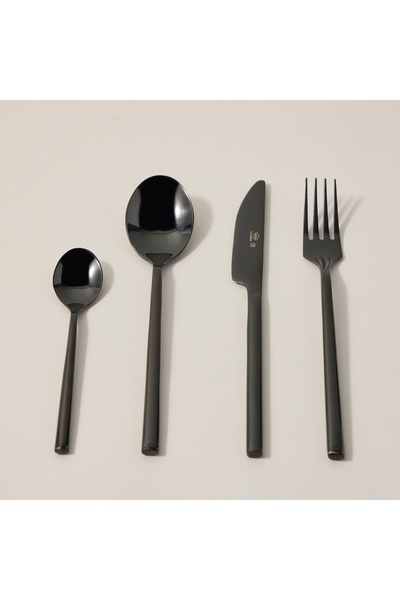 LA MESA طقم أدوات مائدة سمرقند 16 قطعة بلون كروم لامع