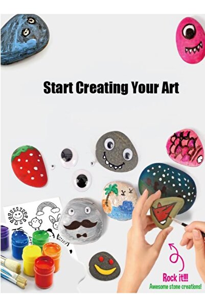 Yelajoy مجموعة الرسم على الصخور، مجموعة الفنون والحرف اليدوية للأطفال، فن الر...