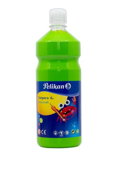 Pelikan Tempera Paint, Color Light Green, Material Liquid Paint, Volume 1L