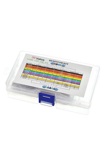 OEM 1/4W resistor set with 30 values, 20 pieces, 600pcs