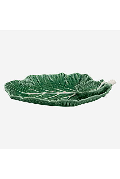 Bordallo Pinheiro Cabbage Green Ceramic Serving Plate 28 cm