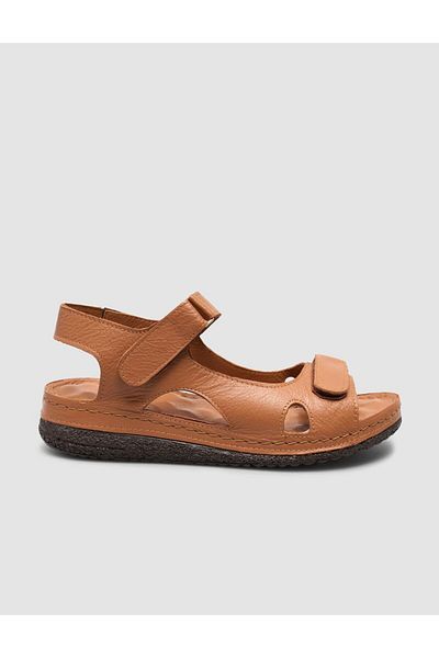 Cabani 100% Genuine Leather Tan Women's Sandals