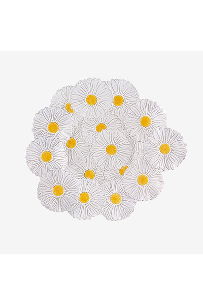 Bordallo Pinheiro Maria Flor Beyaz Seramik Servis Tabağı 47 Cm