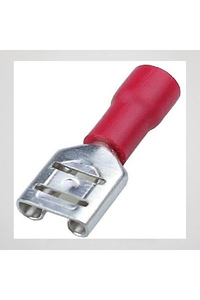 OEM Set of 5 connectors with insulated female crimp terminals FDD2-250, red